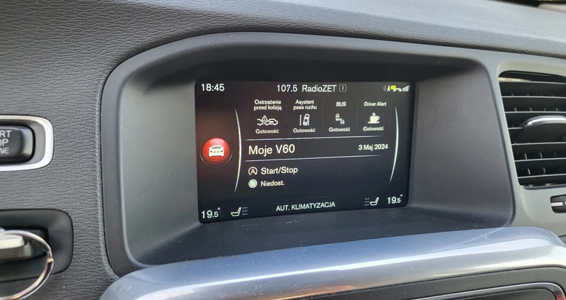 Volvo V60 cena 59500 przebieg: 186300, rok produkcji 2016 z Leśnica małe 79